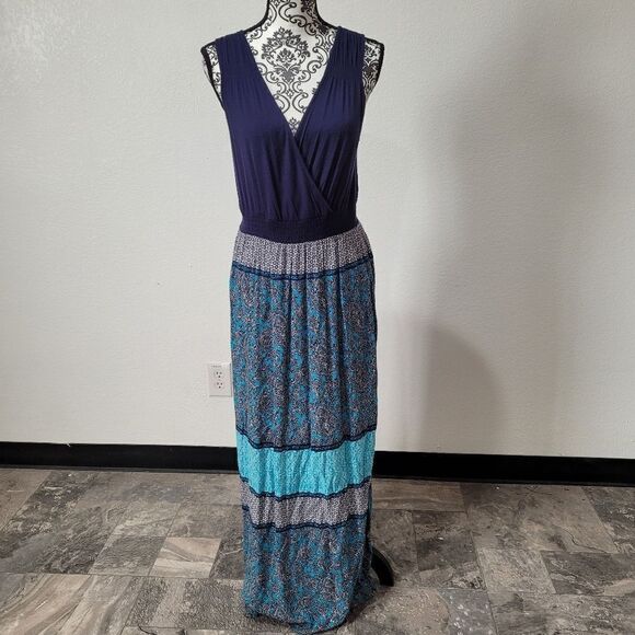 Daisy Fuentes maxi boho sleeveless dress - Picture 1 of 8